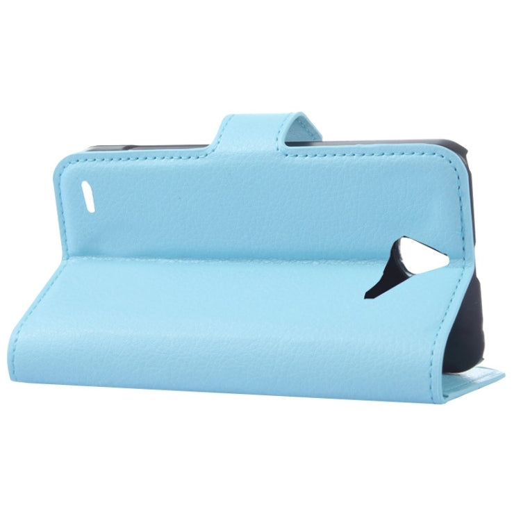 Litchi Texture Horizontal Flip Leather Case with Card Slots & Wallet & Holder for Huawei Ascend Y550