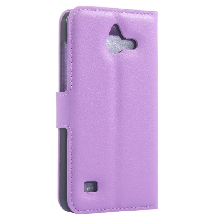 Litchi Texture Horizontal Flip Leather Case with Card Slots & Wallet & Holder for Huawei Ascend Y550