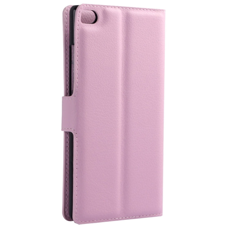 Lichee Texture Leather Case with Holder & Card Slots & Wallet for Huawei P8