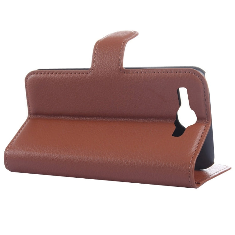 Lichee Texture Leather Case with Holder & Card Slots & Wallet for Huawei Ascend Y520