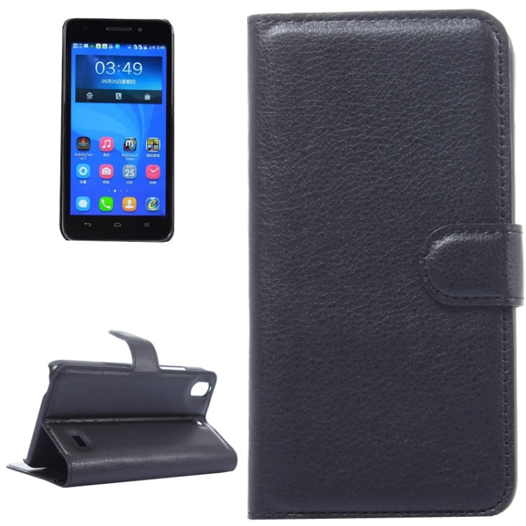 Litchi Texture Leather Case with Holder & Card Slots & Wallet for Huawei Honor 4 Play / Ascend G620s