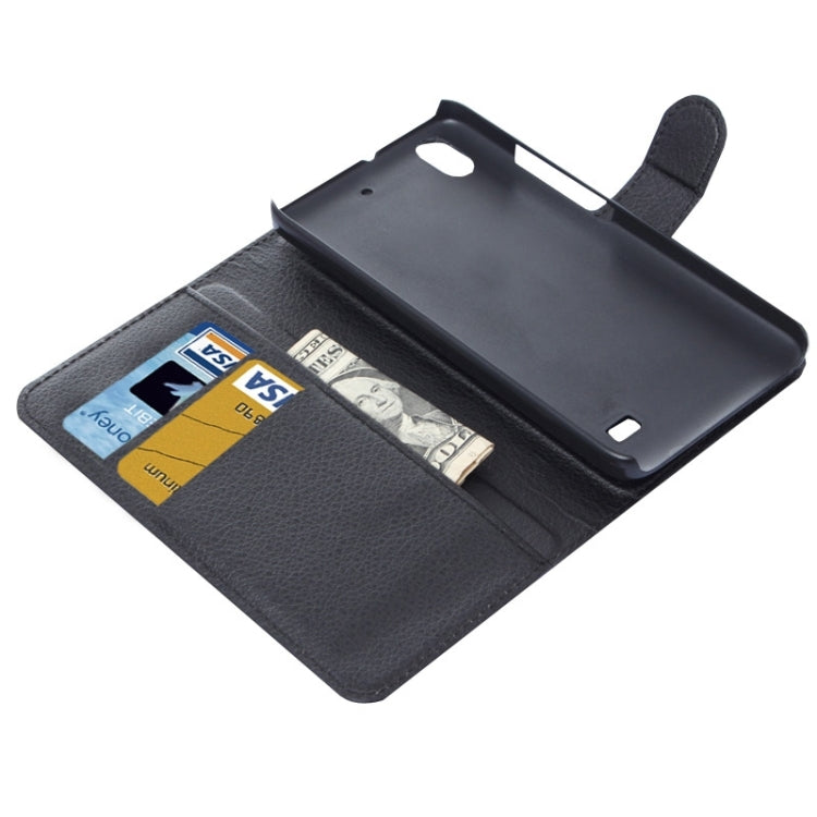 Litchi Texture Leather Case with Holder & Card Slots & Wallet for Huawei Honor 4 Play / Ascend G620s