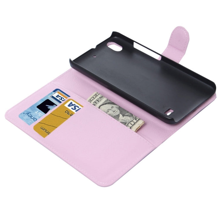 Litchi Texture Leather Case with Holder & Card Slots & Wallet for Huawei Honor 4 Play / Ascend G620s