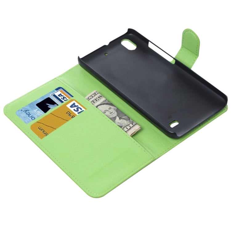 Litchi Texture Leather Case with Holder & Card Slots & Wallet for Huawei Honor 4 Play / Ascend G620s