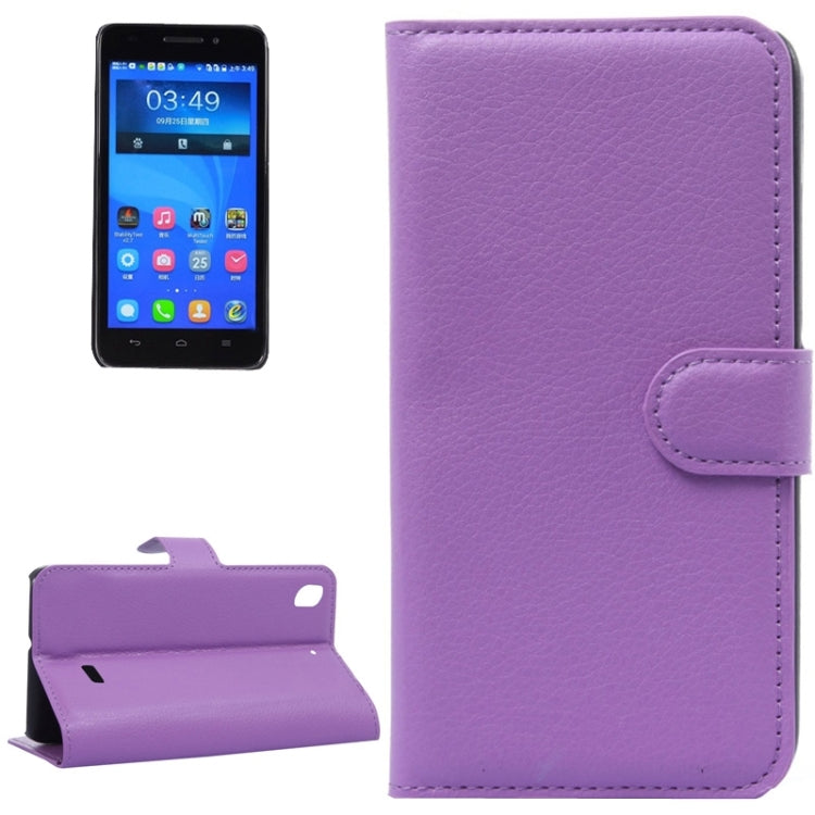 Litchi Texture Leather Case with Holder & Card Slots & Wallet for Huawei Honor 4 Play / Ascend G620s