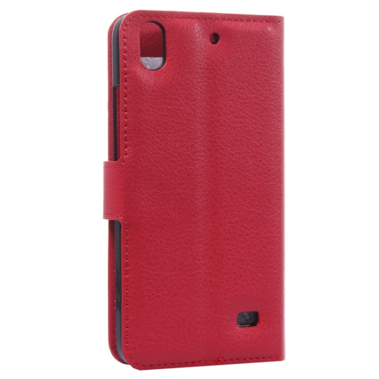 Litchi Texture Leather Case with Holder & Card Slots & Wallet for Huawei Honor 4 Play / Ascend G620s
