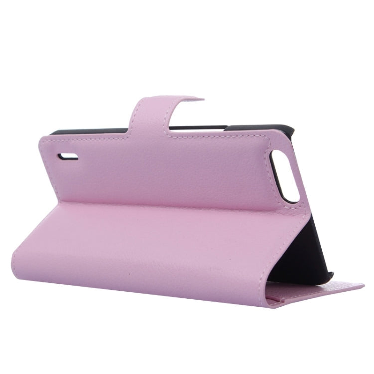 Litchi Texture Leather Case with Holder & Card Slots & Wallet for Huawei Honor 6 Plus