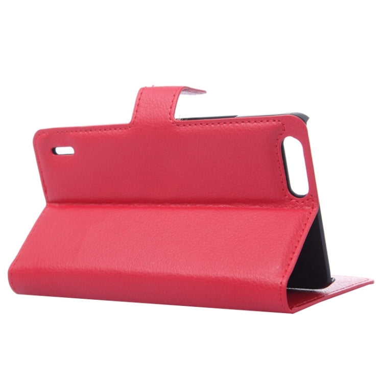 Litchi Texture Leather Case with Holder & Card Slots & Wallet for Huawei Honor 6 Plus