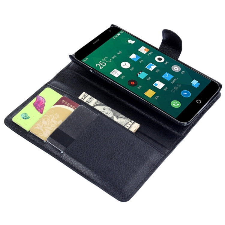 Lichee Texture Leather Case with Holder & Card Slots & Wallet for Meizu MX 4