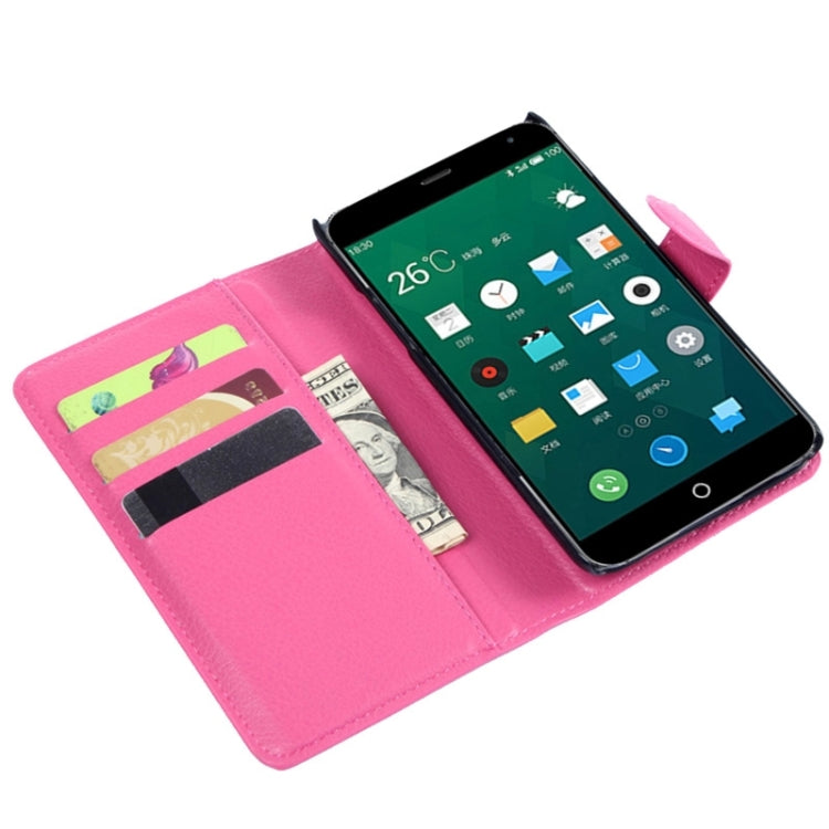 Lichee Texture Leather Case with Holder & Card Slots & Wallet for Meizu MX 4