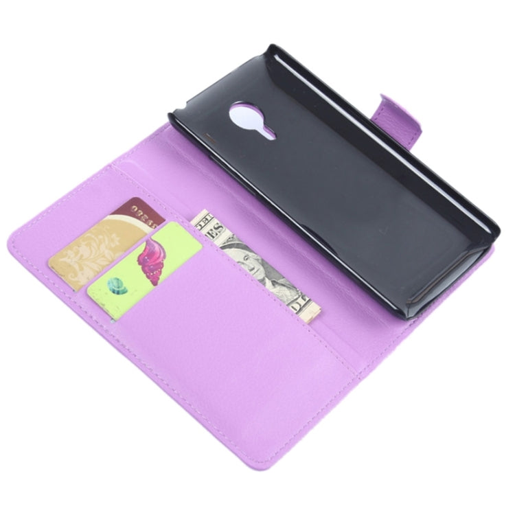 Lichee Texture Leather Case with Holder & Card Slots & Wallet for Meizu MX 4