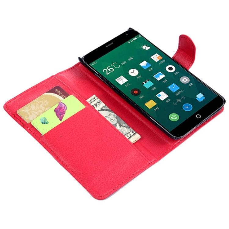Lichee Texture Leather Case with Holder & Card Slots & Wallet for Meizu MX 4