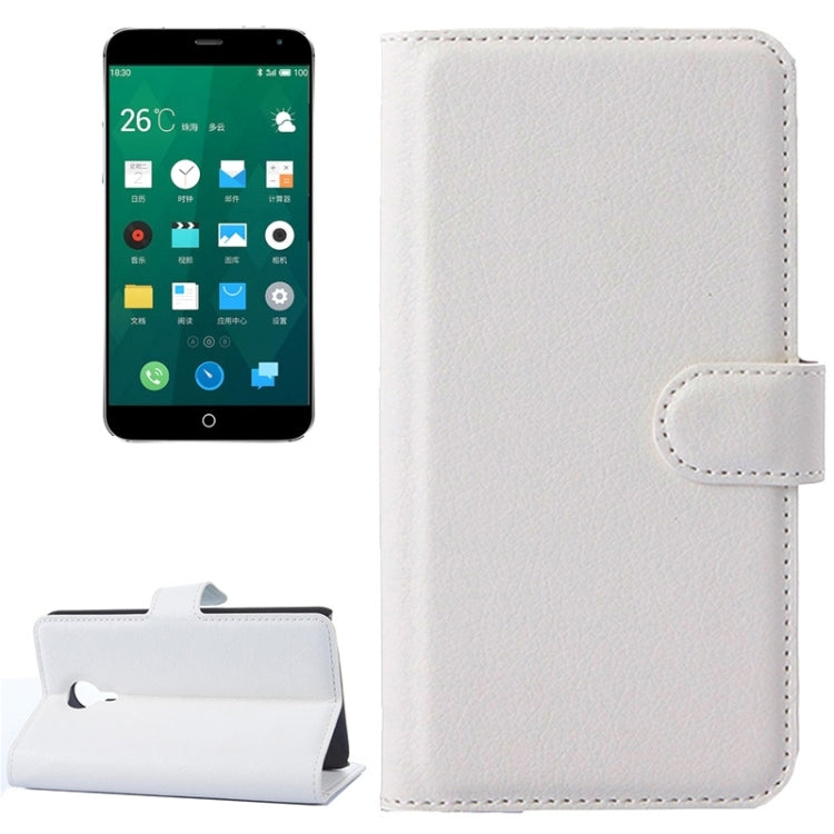 Lichee Texture Leather Case with Holder & Card Slots & Wallet for Meizu MX 4