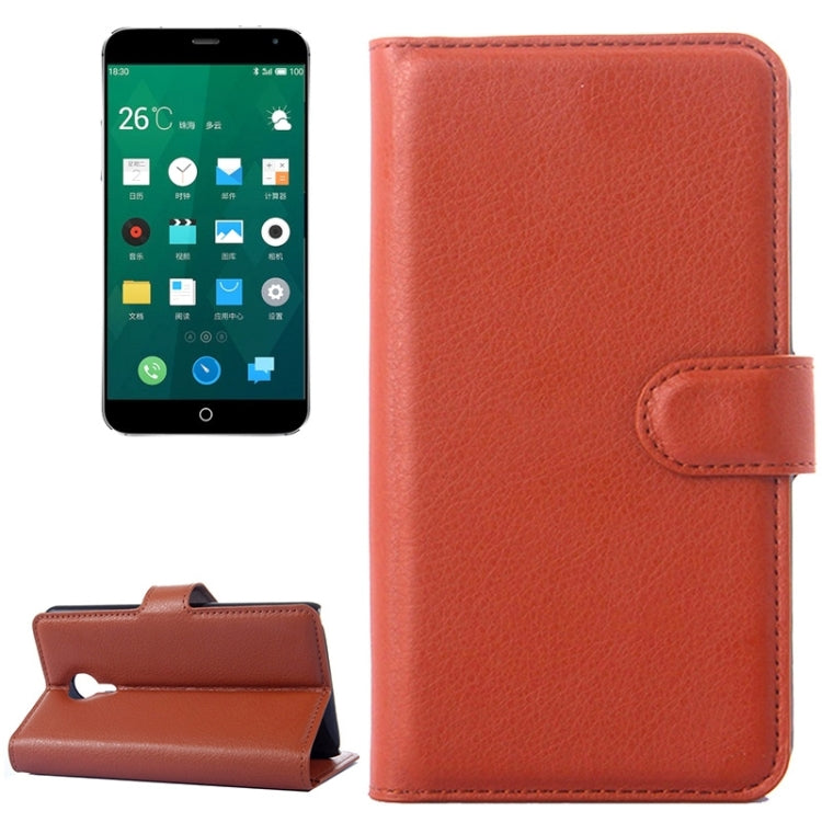 Lichee Texture Leather Case with Holder & Card Slots & Wallet for Meizu MX 4