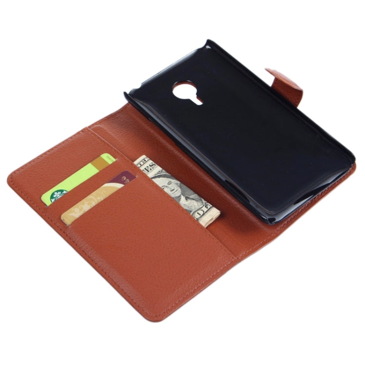Lichee Texture Leather Case with Holder & Card Slots & Wallet for Meizu MX 4