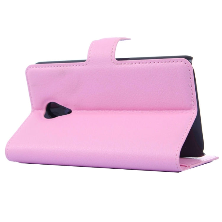 Lichee Texture Leather Case with Holder & Card Slots & Wallet for Meizu M1 Note