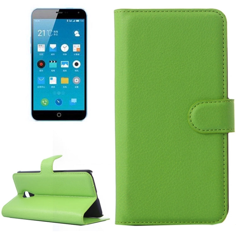 Lichee Texture Leather Case with Holder & Card Slots & Wallet for Meizu M1 Note