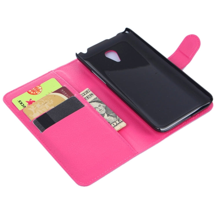 Lichee Texture Leather Case with Holder & Card Slots & Wallet for Meizu M1 Note
