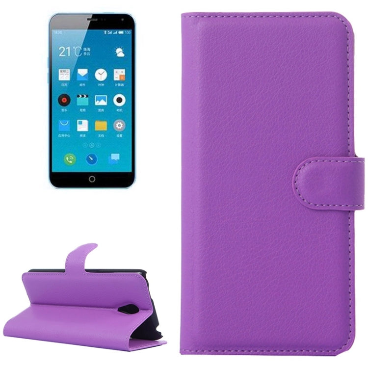 Lichee Texture Leather Case with Holder & Card Slots & Wallet for Meizu M1 Note