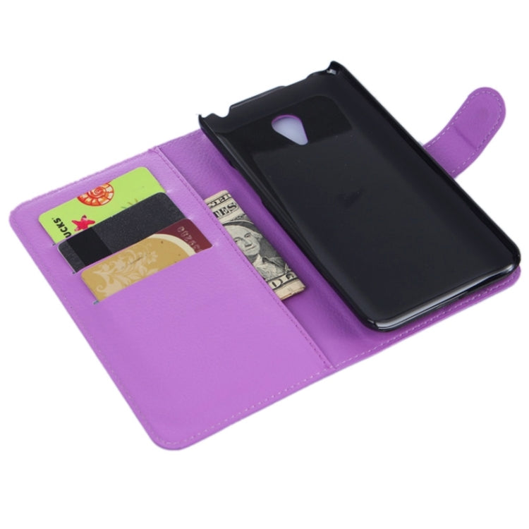 Lichee Texture Leather Case with Holder & Card Slots & Wallet for Meizu M1 Note
