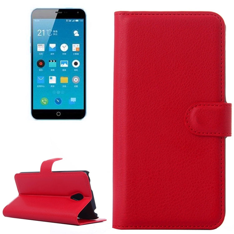 Lichee Texture Leather Case with Holder & Card Slots & Wallet for Meizu M1 Note