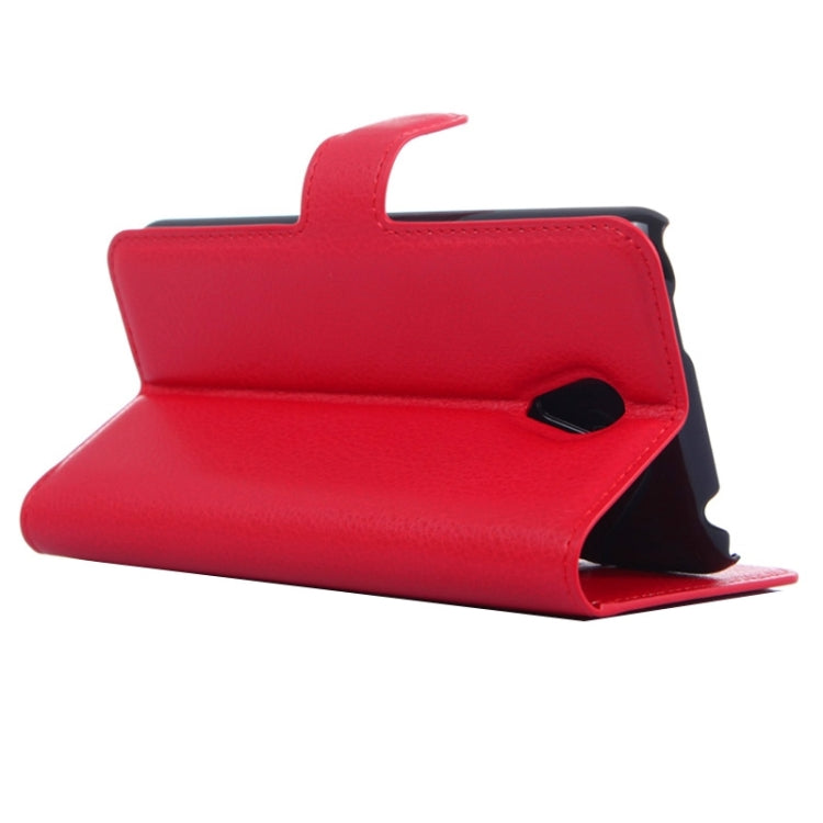 Lichee Texture Leather Case with Holder & Card Slots & Wallet for Meizu M1 Note