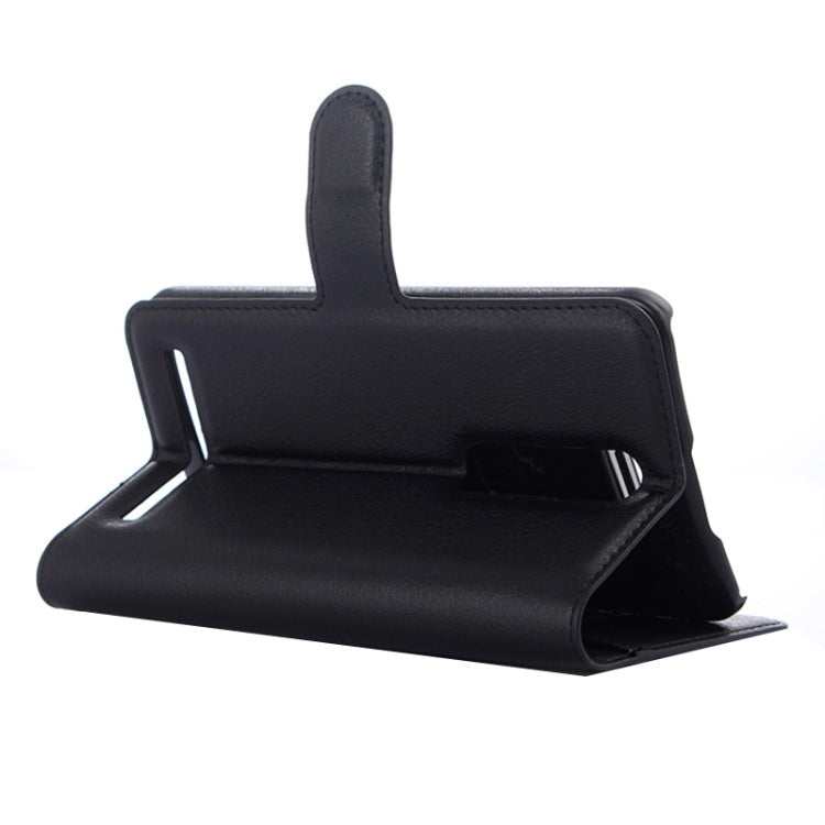 5.5 Inch Litchi Texture Leather Case with Holder & Card Slots & Wallet for Asus ZenFone 2