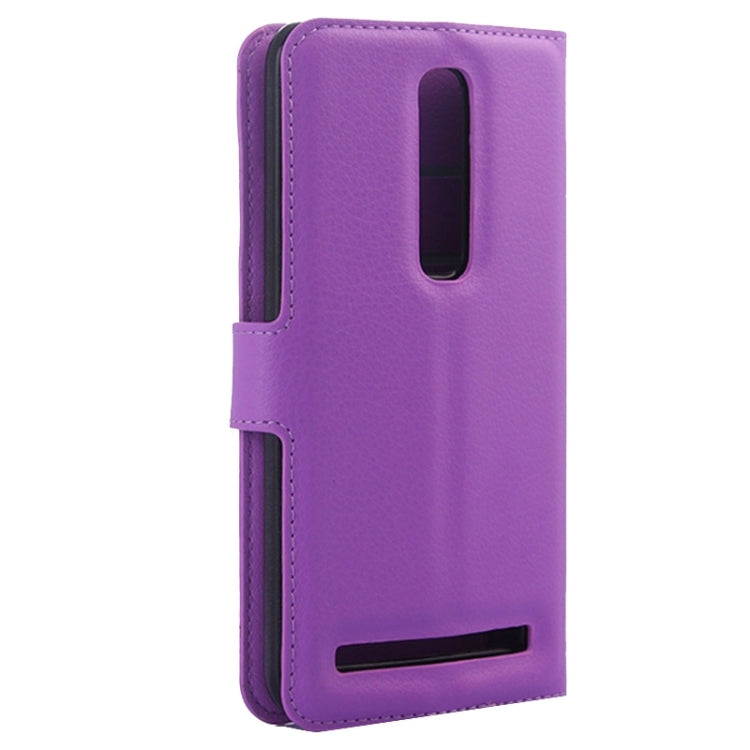 5.5 Inch Litchi Texture Leather Case with Holder & Card Slots & Wallet for Asus ZenFone 2