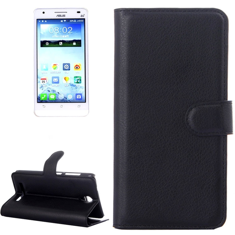 Lichee Texture Leather Case with Holder & Card Slots & Wallet for Asus X002 / X003
