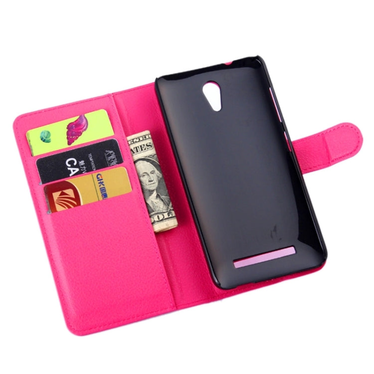 Lichee Texture Leather Case with Holder & Card Slots & Wallet for Asus X002 / X003
