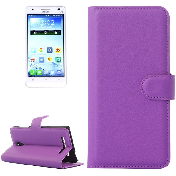 Lichee Texture Leather Case with Holder & Card Slots & Wallet for Asus X002 / X003