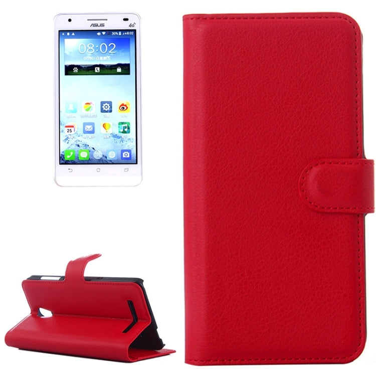 Lichee Texture Leather Case with Holder & Card Slots & Wallet for Asus X002 / X003