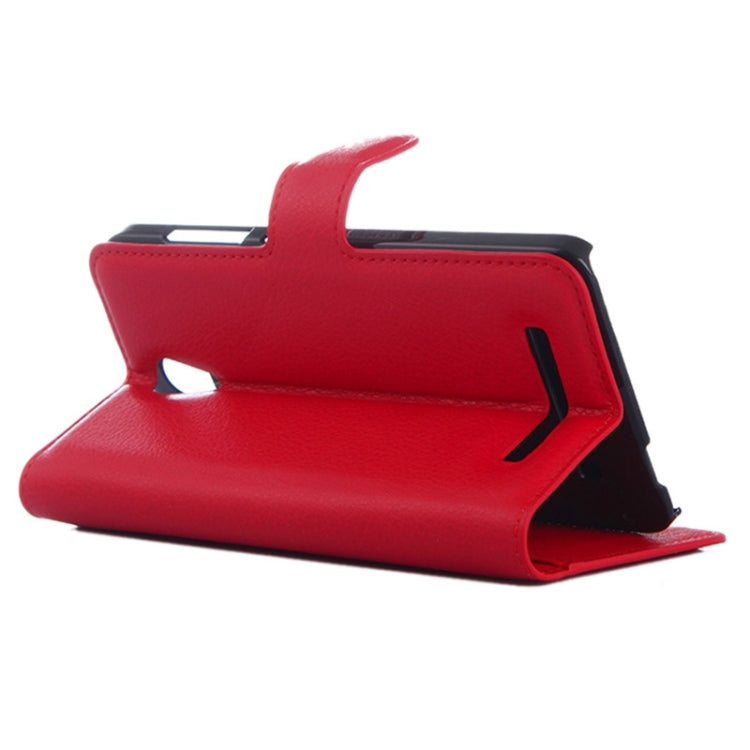 Lichee Texture Leather Case with Holder & Card Slots & Wallet for Asus X002 / X003