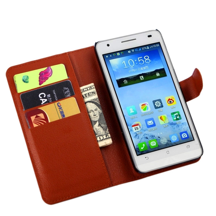 Lichee Texture Leather Case with Holder & Card Slots & Wallet for Asus X002 / X003
