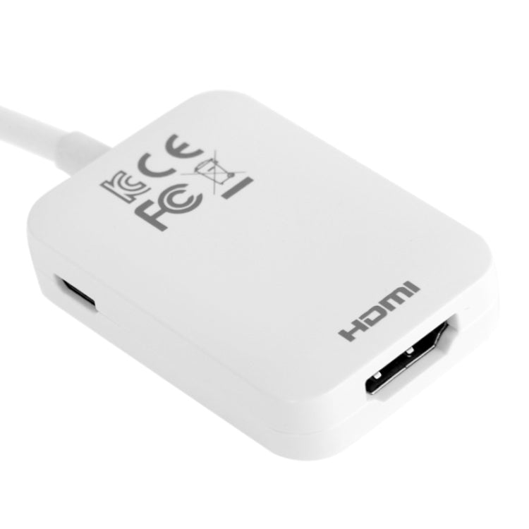 Micro USB MHL to HDMI AF Cable for Galaxy S5 / SIII / i9300 / Galaxy SIV / i9500, Support 1080P Full HD Output (Length: 13cm)(White)