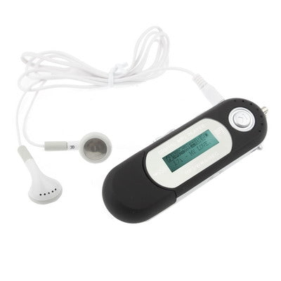 2GB MP3 Player with LCD Screen, Support FM Radio, Work with AAA battery, Use as USB Flash Disk(Black)