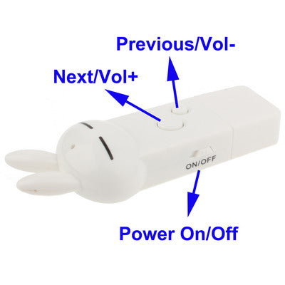2GB Cartoon Rabbit Style MP3 Player