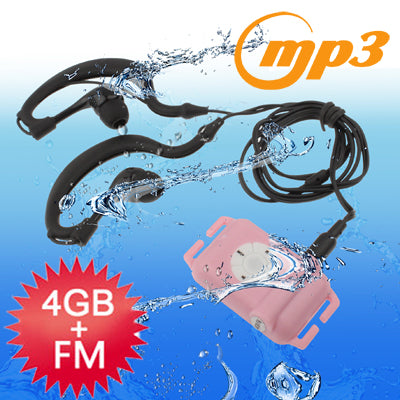 4GB Waterproof IPX8 MP3 Player with FM Radio function