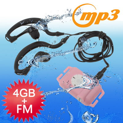 4GB Waterproof IPX8 MP3 Player with FM Radio function