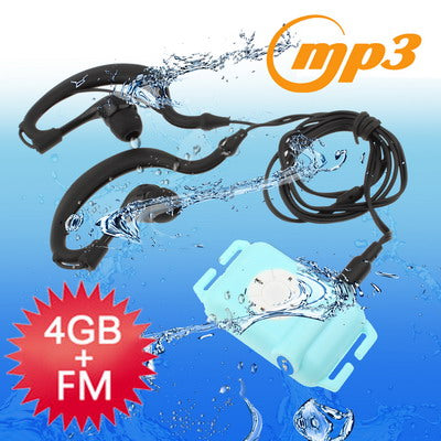 4GB Waterproof IPX8 MP3 Player with FM Radio function