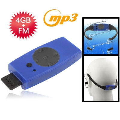 4GB Waterproof IPX8 Sport MP3 Player with FM Radio function