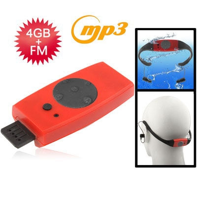 4GB Waterproof IPX8 Sport MP3 Player with FM Radio function