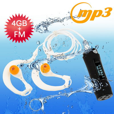 4GB Waterproof IPX8 MP3 Player with FM Radio function