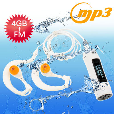 4GB Waterproof IPX8 MP3 Player with FM Radio function