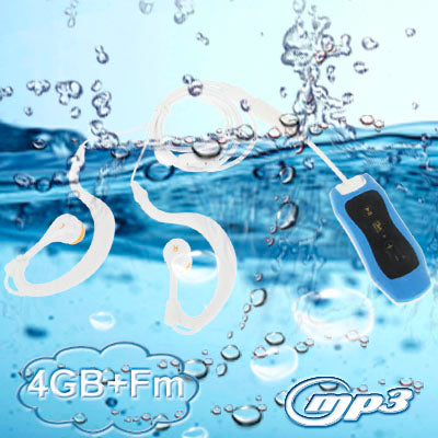 4GB Waterproof IPX8 Maximun Functional Depth 50m MP3 Player with FM Stereo & Belt Clamp