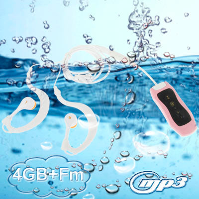 4GB Waterproof IPX8 Maximun Functional Depth 50m MP3 Player with FM Stereo & Belt Clamp