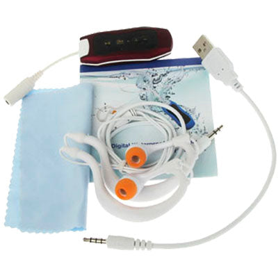 4GB Waterproof IPX8 Maximun Functional Depth 50m MP3 Player with FM Stereo & Belt Clamp