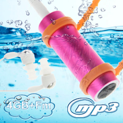4GB Swimming Sport IPX8 Waterproof MP3 Player with FM Stereo