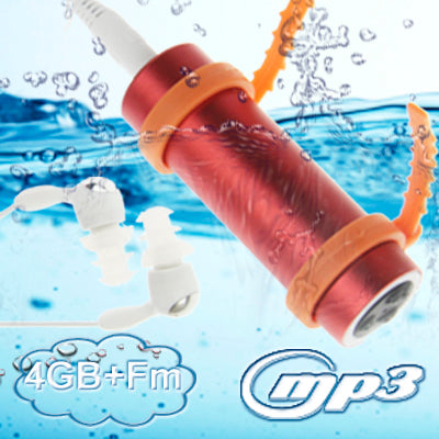 4GB Swimming Sport IPX8 Waterproof MP3 Player with FM Stereo