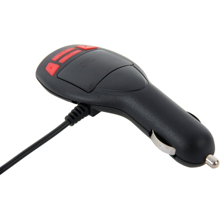 MP3 Player FM Transmitter Car Charger with Remote Control, Support TF Card and USB Port(Black)